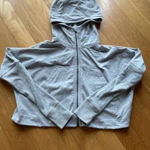 Lululemon Cropped Zip Up Hoodie - Grey - 6